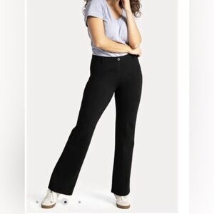 Betabrand Black pull on straight pants size Small petite